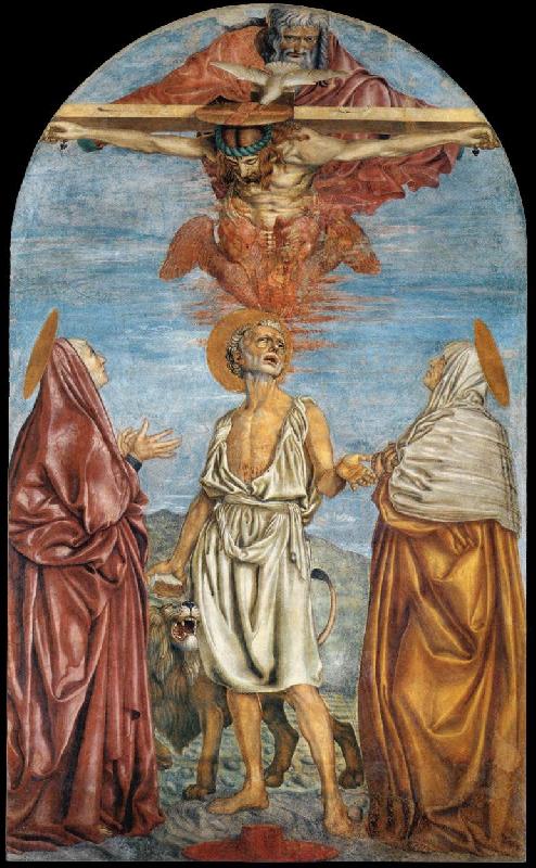 Andrea del Castagno The Holy Trinity, St Jerome and Two Saints